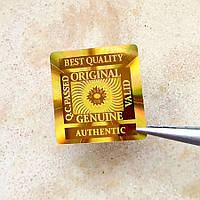 Квадратные золотые ORIGINAL GENUINE 15 мм