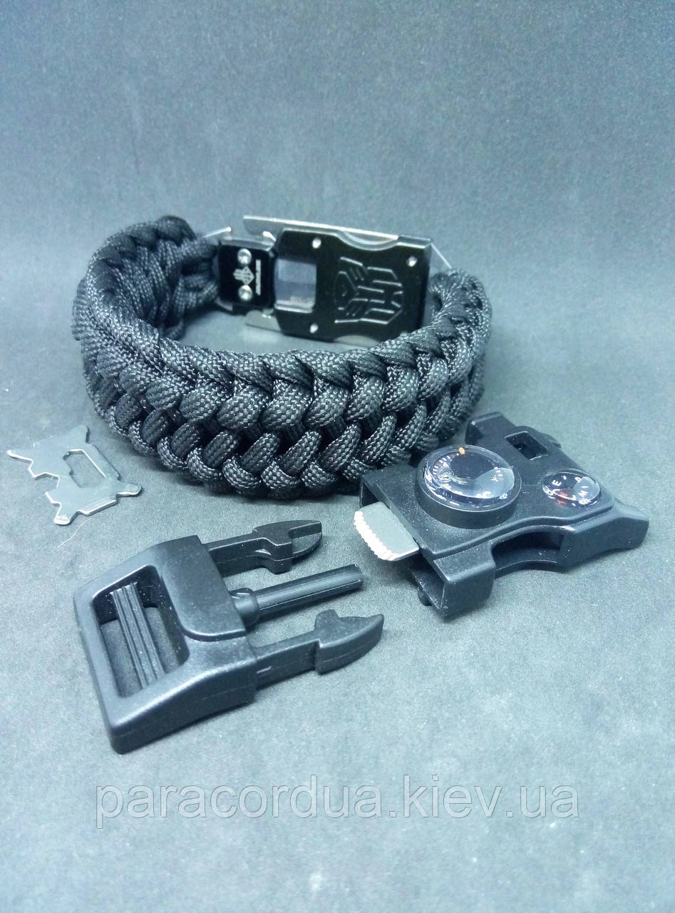 Браслет виживання з паракорда 15 в 1, "2 way tie"