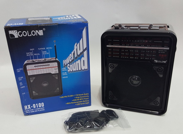 Радіоприймач (переносне радіо) GOLON RX-9100 (з USB/SD Kard)