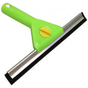 Скребок для чищення вікон та дзеркал, 25 см, пластик, зелений, CH-4094