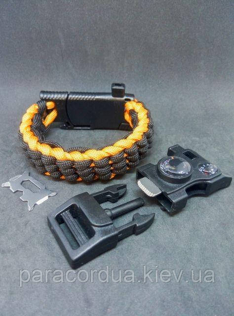 Браслет выживания из паракорда 15 в 1, "Track Knot"