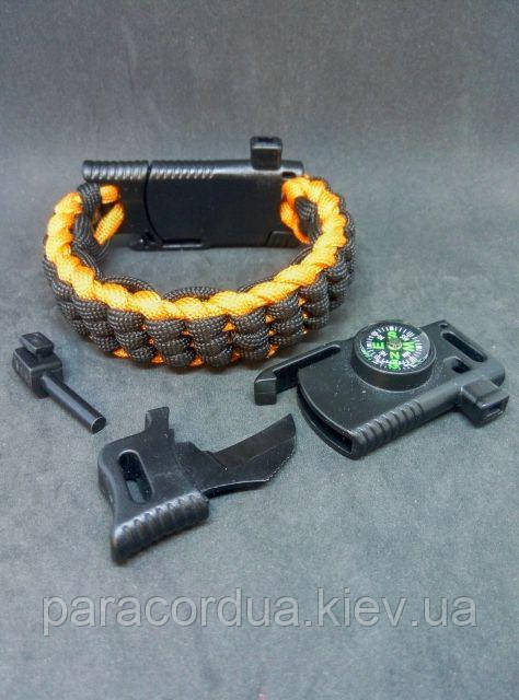 Браслет виживання з паракорда 6 в 1 з ножем, "Track Knot"