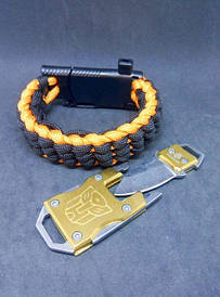 Браслет виживання з паракорда з ножем, "Track Knot"