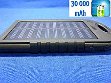 Power Bank Solar 30000mAh Black + Ліхтарик, фото 3