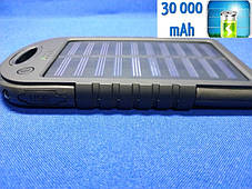 Power Bank Solar 30000mAh Black + Ліхтарик, фото 2