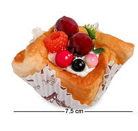 Набір із 6 декоративних десертів Ягідний кошик QS-03, фото 4