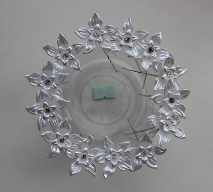 Шпильки для волосся "Квіточка" зі стразами, фото 1