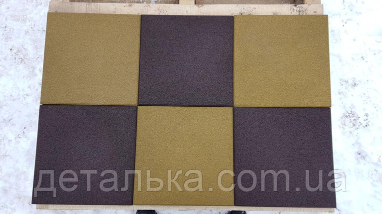 Тротуарна гумова плитка 400*400 мм завтовшки 30 мм., фото 3