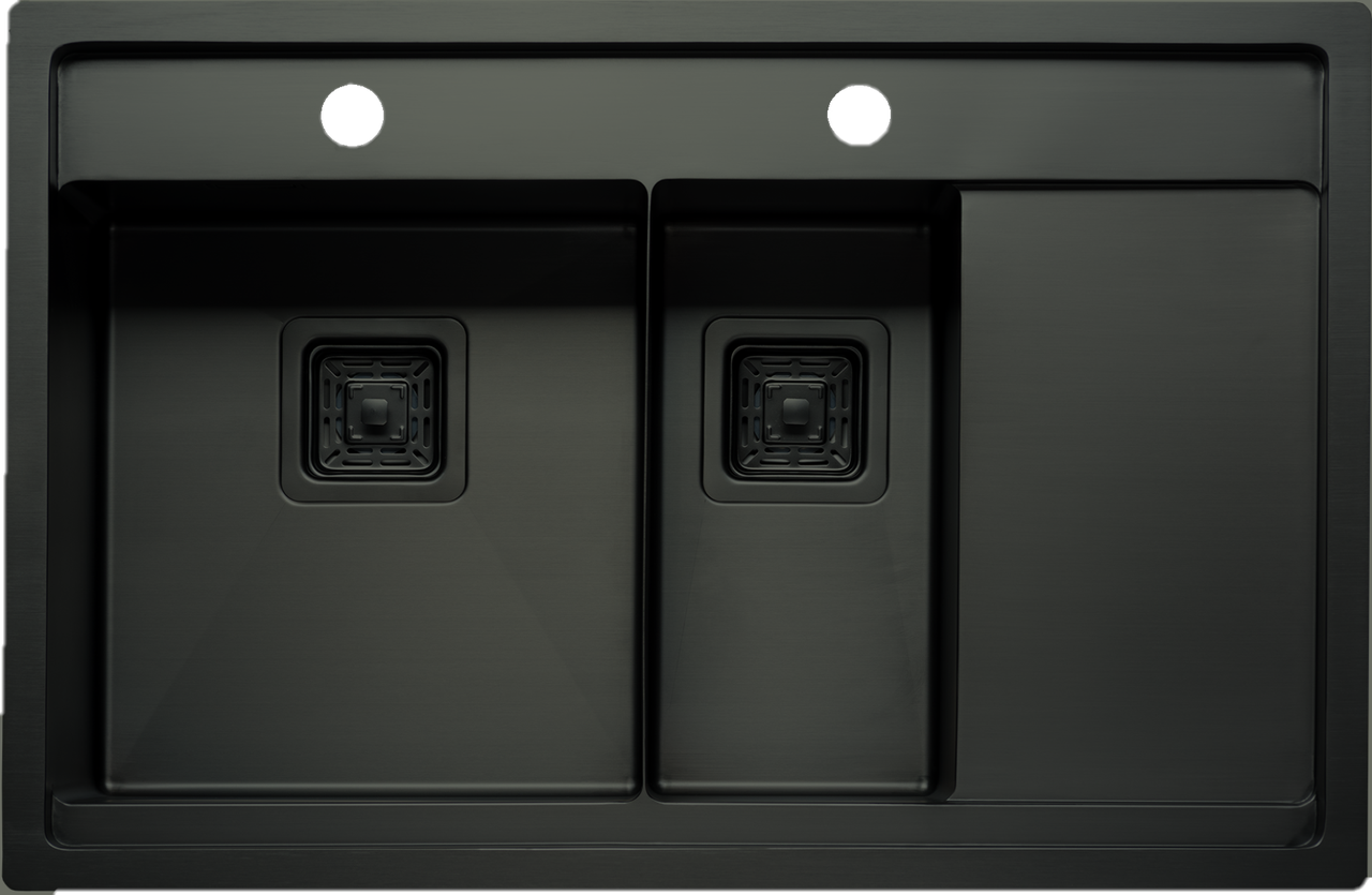 Мийка кухонна ТМ МійДім" 510/780/220 з нержавіючої сталі (PVD black)
