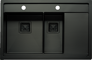 Мийка кухонна ТМ МійДім" 510/780/220 з нержавіючої сталі (PVD black)