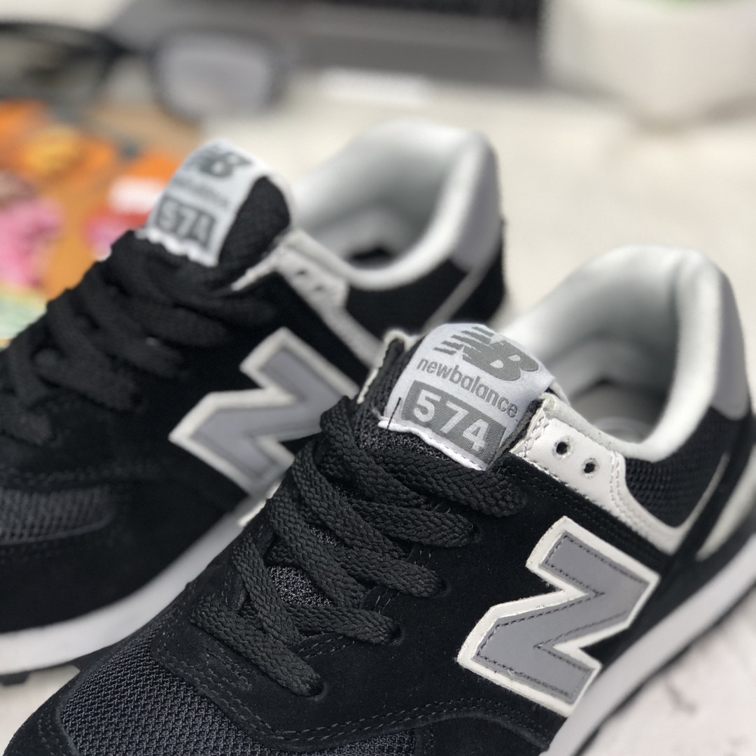 new balance 574 reflective black
