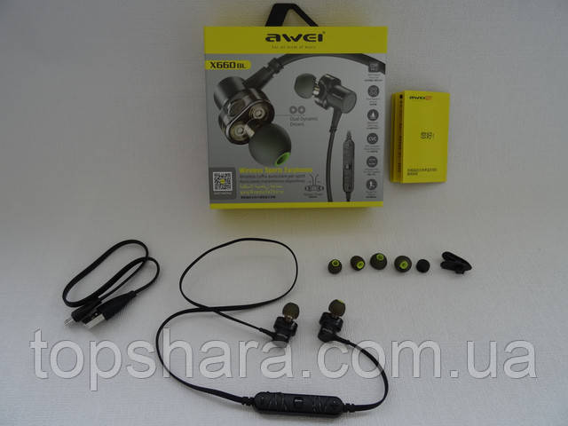 Беспроводные наушники Bluetooth Awei X660BL Black