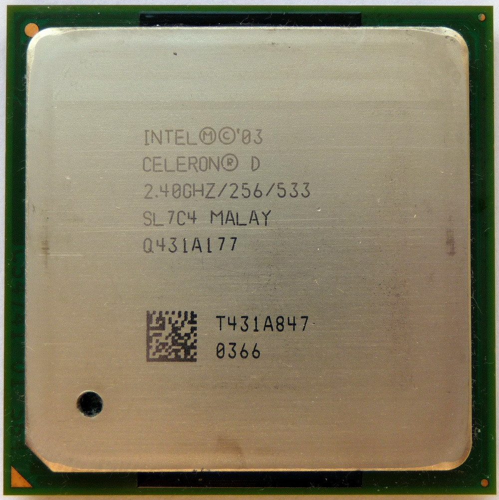 Процесор Intel Celeron D 320 2.40 GHz/256/533 (SL7C4) s478, tray