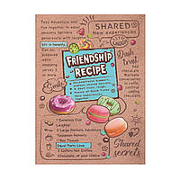 Блокнот А5 интегральная обложка, 80 листов "Friendship recipe" А-5089