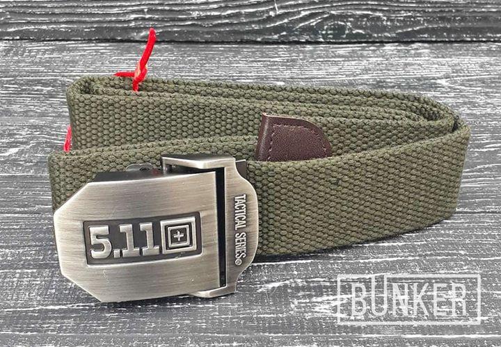 Брючний тактичний ремінь олива з прягою 5.11 Tactical