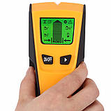 Мультисканер 3 в 1 TH210. Детектор тестер- шукач прихованої електропроводки, металу та дерева., фото 3