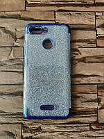Чохол блискучий для Xiaomi Redmi 6 синій обідок