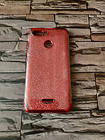 Чохол блискучий для Xiaomi Redmi 6 червоний обідок