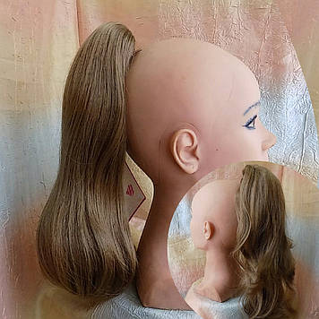 Хвіст шиньон двухсторонній прямий на крабі песочний ROSA-15