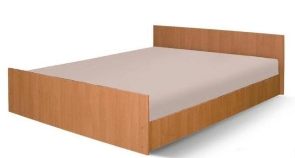 Ліжко двоспальне на металевому каркасі 2000*1600мм. Основа, каркас двомісного ліжка зі спинкою ДСП