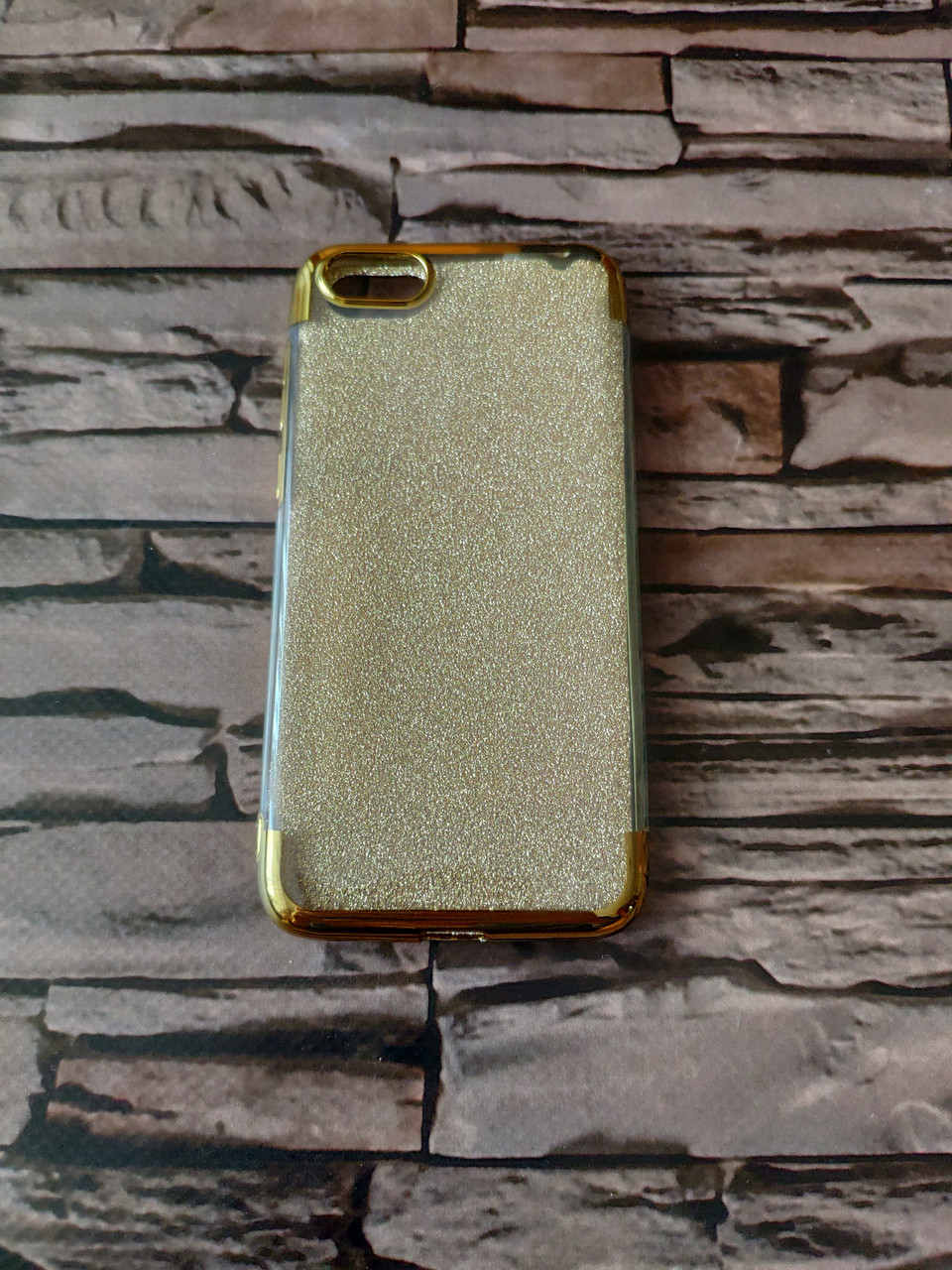 Чохол блискучий для Huawei Y5 2018 золотий обідок
