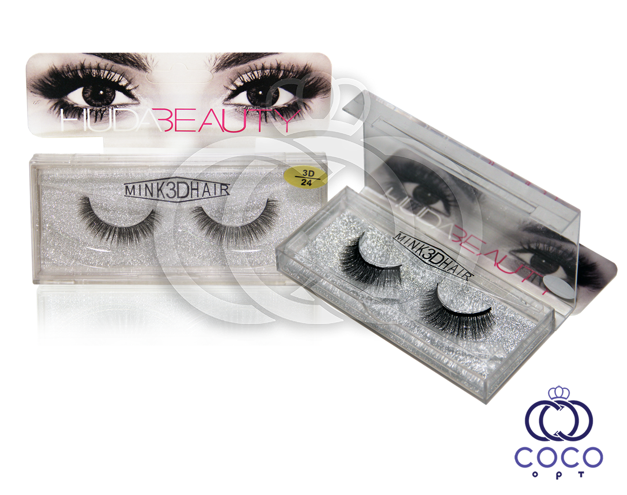 Вії Huda Beauty 3D клейові (No 24)