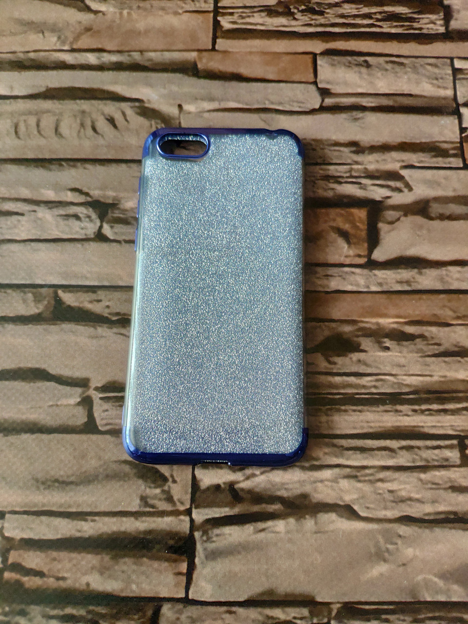 Чохол блискучий для Huawei Y5 2018 синій обідок