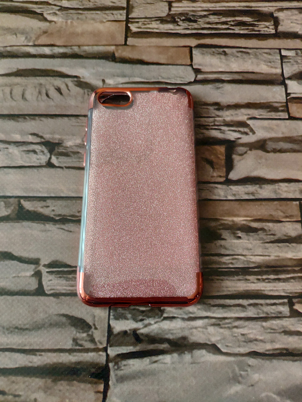 Чохол блискучий для Huawei Y5 2018 рожевий обідок