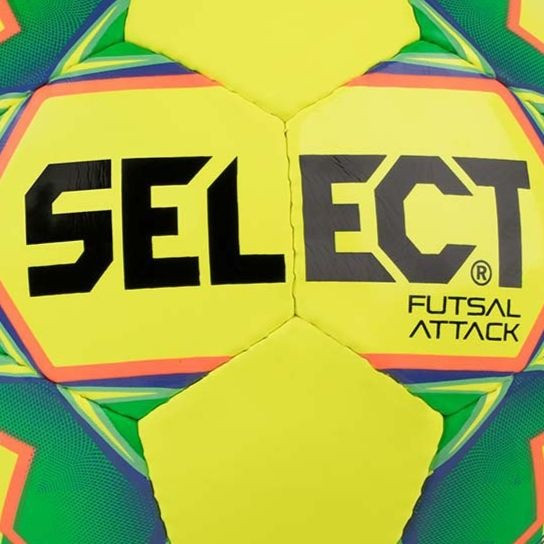 Мяч футзальный Select Futsal Attack New желто-зеленый, р. 4, не ламинированный, низкий отскок - фото 2 - id-p387353368