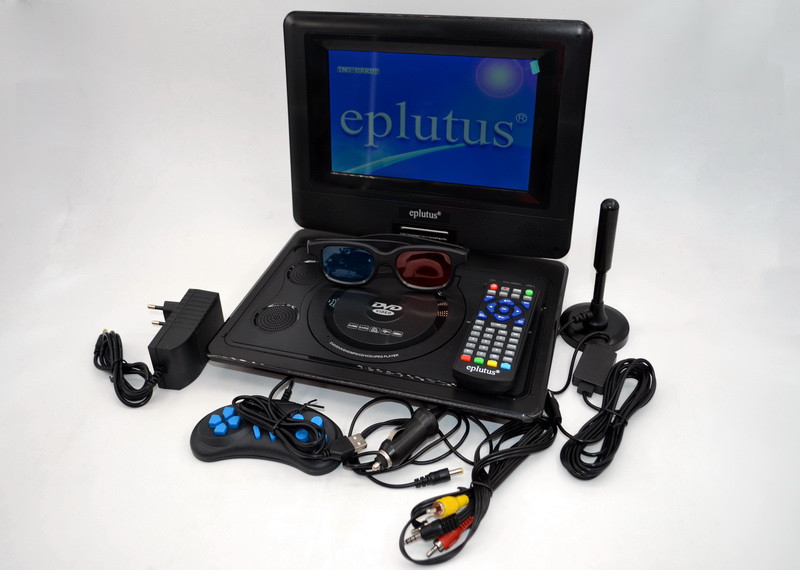 Портативний DVD плеєр Eplutus EP-9521T з цифровим тюнером Т2 (9.5 дюйма) телевізор у машину