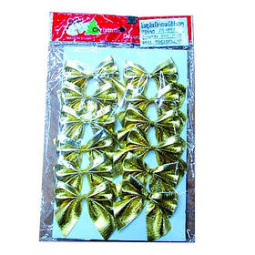 Бантики золоті 12 шт 021071