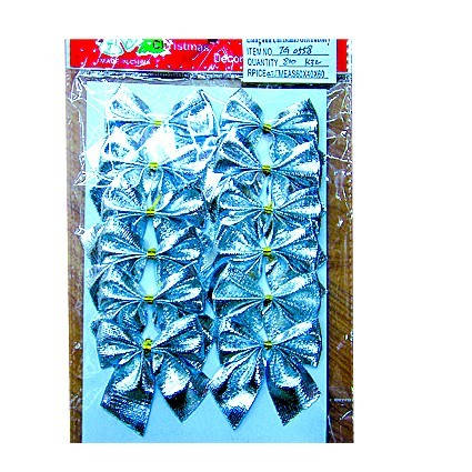 Бантики срібло 12шт 021074, фото 1