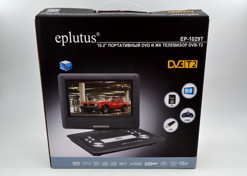 Переносное двд телевизор Eplutus EP-1029T Портативный DVD плеер с цифровым тюнером Т2 (10.2 дюйма) - фото 4 - id-p902982128