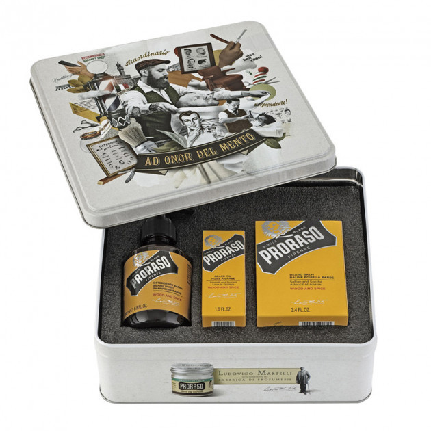 Подарунковий набір для догляду за бородою Proraso Beard Kit Wood & Spice, фото 1
