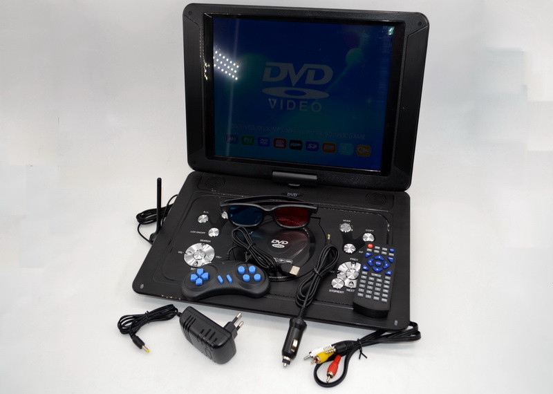 Портативный телевизор двд DVD-LS153T Портативный DVD плеер с цифровым ...