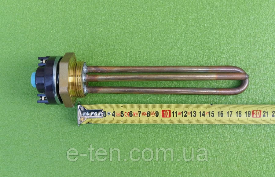Тен прямий мідний 1800W на гайці 1 1/4" (Ø42мм) / L=195мм + з терморегулятором (в комплекті) Balcik, Туреччина