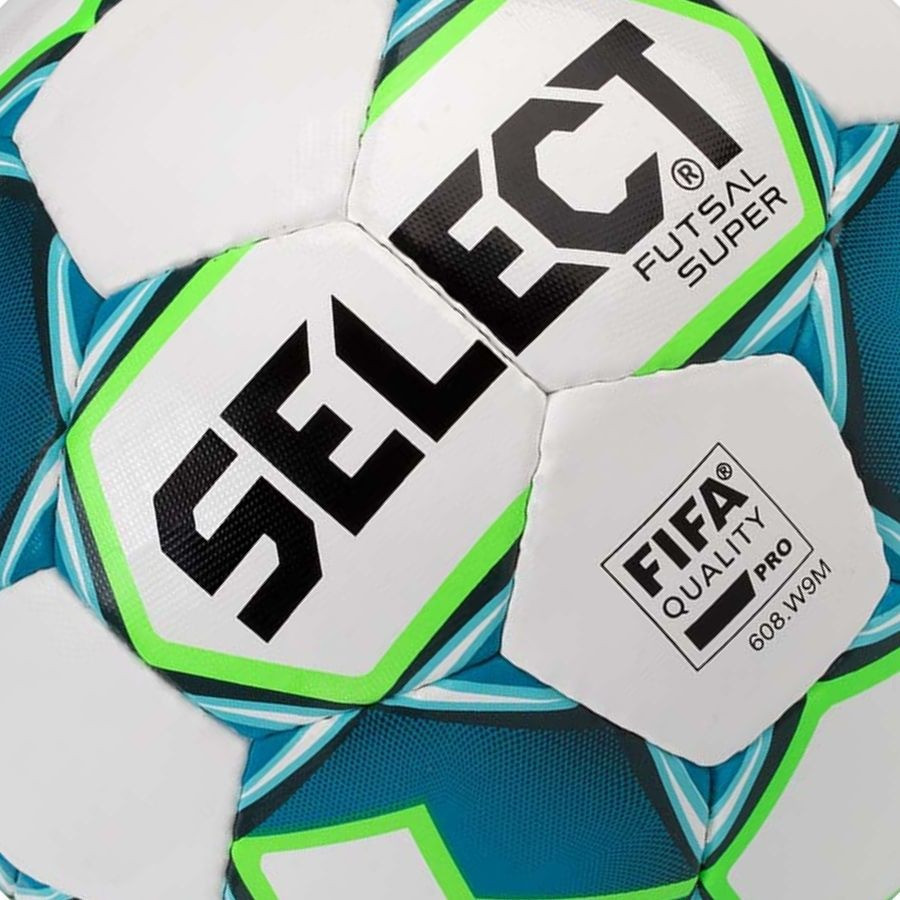 Мяч футзальный Select Futsal Super FIFA, бело-синий, р. 4, не ламинированный, низкий отскок - фото 2 - id-p299139802