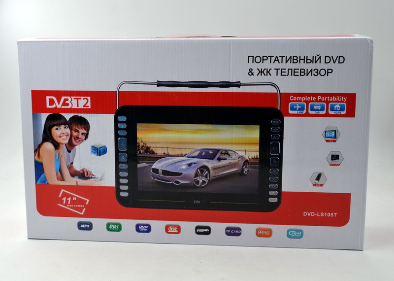 Автомобильный телевизор с T2 и DVD DVD-LS105T (11") портативный телевизор в машину с тюнером - фото 4 - id-p903045121