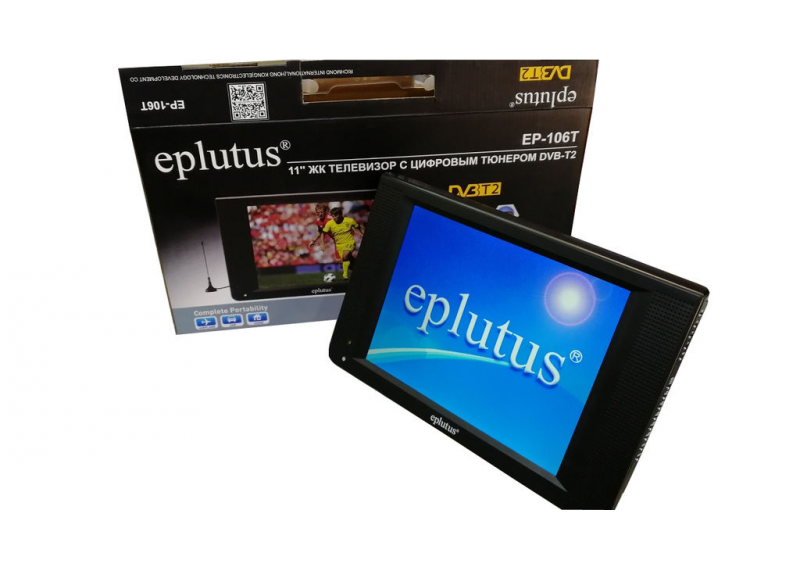 Автомобільний портативний телевізор з DVB-T2 11" Eplutus EP-106T мультимедійний плеєр у машину
