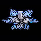 Світлодіодна люстра 180 Вт з підсвічуванням основи та пультом д/к колір каркасу чорний D-9103/6+3 BK LED 3color dimmer, фото 6