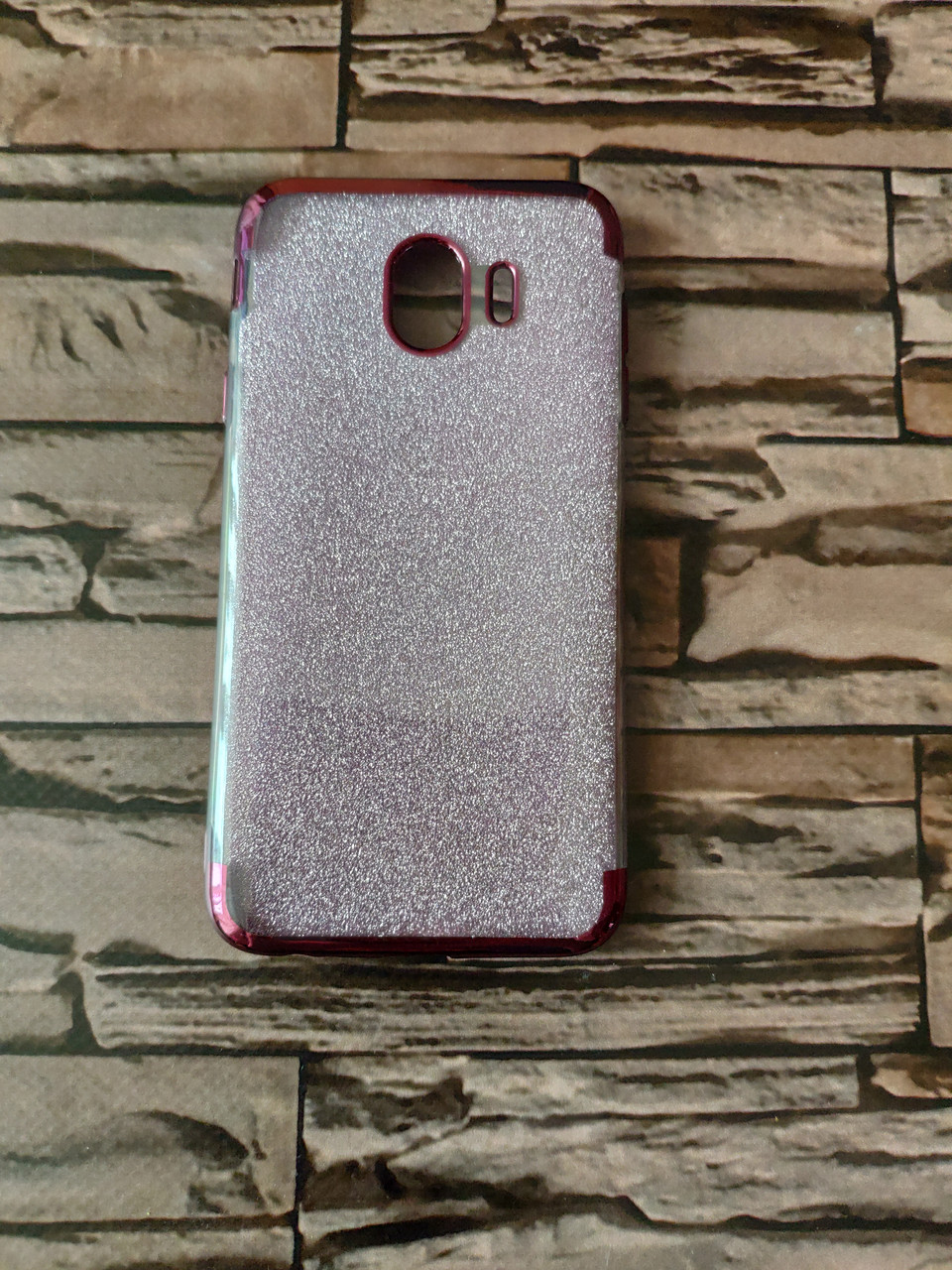 Чохол блискучий для Samsung J4 2018 / J400 бузковий обідок