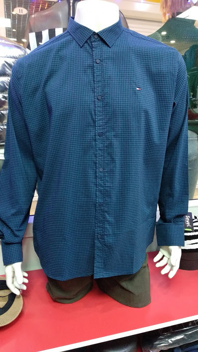 Сорочка чоловіча Tommy Hilfiger клітина батал, фото 1