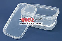 Контейнер 2,3 л харчовий 22,5х14,5х11 см пластиковий прямокутний прозорий із кришкою і ручкою