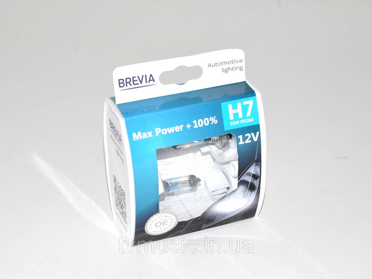 Комплект галогенних ламп Brevia H7 Max Power +100% (12070MPS)