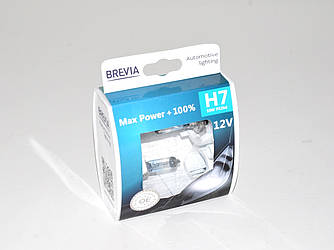 Комплект галогенних ламп Brevia H7 Max Power +100% (12070MPS)