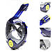 Маска повнолицьова для підводного плавання (снорклінга) Easy Breath Generation III Синя, фото 6