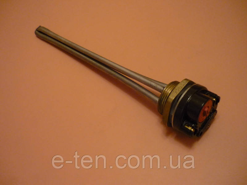 Тен неіржавка для чавунної батареї 1500 W на різі 1 1/4" (Україна) з італійським терморегулятором, фото 1