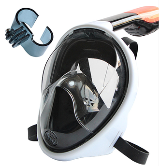 Маска повнолицева, для снорклінгу, дайвінгу, підводного плавання Free Breath M108 чорна L/XL