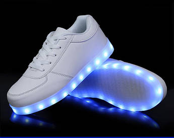 LED Світні кросівки білі, з підсвіткою 40,41р