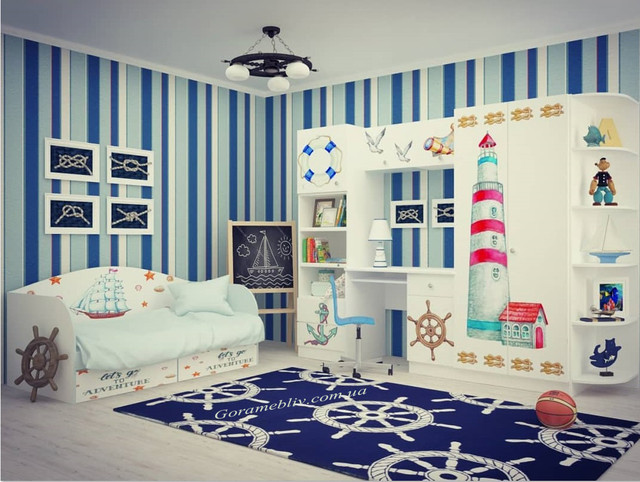 На фото: мебель в детскую комнату с уф печатью "Малятко"